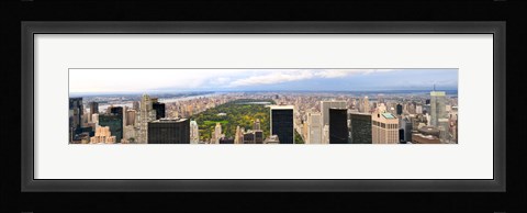 Framed Aerial view of a city, Central Park, Upper Manhattan, Manhattan, New York City, New York State, USA Print