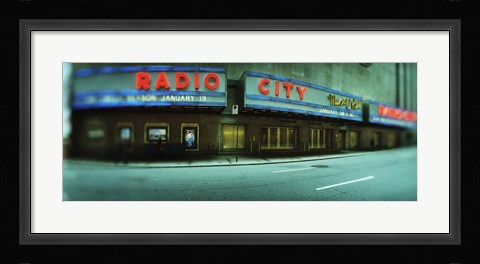 Framed Stage theater at the roadside, Radio City Music Hall, Rockefeller Center, Manhattan, New York City, New York State, USA Print