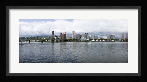 Framed Skyline and Willamette River, Portland, Oregon Print