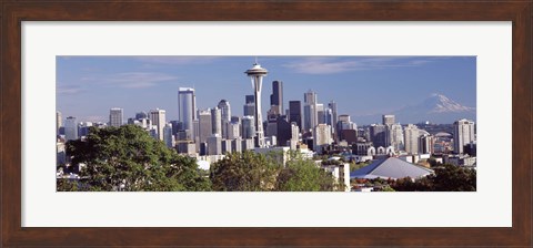 Framed City viewed from Queen Anne Hill, Space Needle, Seattle, King County, Washington State, USA 2010 Print