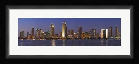 Framed San Diego Night View Print