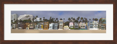 Framed Houses on the beach, Santa Monica, Los Angeles County, California, USA Print