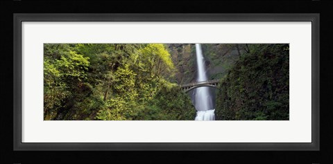 Framed Waterfall in a forest, Multnomah Falls, Columbia River Gorge, Portland, Multnomah County, Oregon, USA Print
