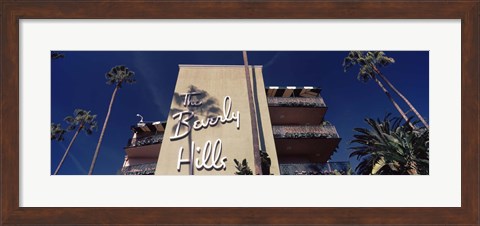Framed Low angle view of a hotel, Beverly Hills Hotel, Beverly Hills, Los Angeles County, California, USA Print