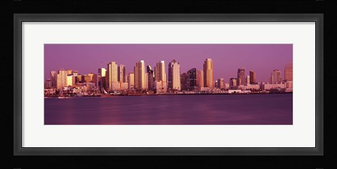Framed Purple Sky in San Diego Print