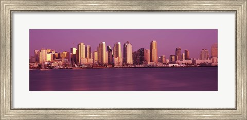 Framed Purple Sky in San Diego Print