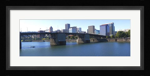 Framed Bridge across a river, Burnside Bridge, Willamette River, Portland, Multnomah County, Oregon, USA 2010 Print