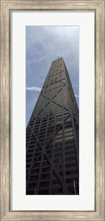Framed Low angle view of a building, Hancock Building, Chicago, Cook County, Illinois, USA Print