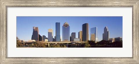 Framed Skyscrapers against blue sky, Houston, Texas, USA Print