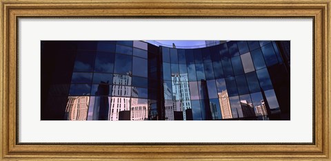 Framed Reflection of skyscrapers in the glasses of a building, Citycenter, The Strip, Las Vegas, Nevada, USA Print