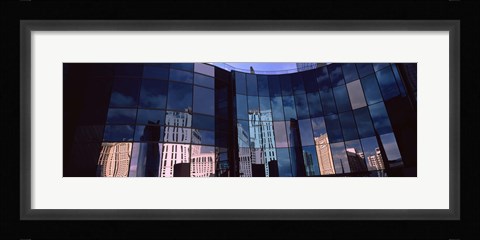 Framed Reflection of skyscrapers in the glasses of a building, Citycenter, The Strip, Las Vegas, Nevada, USA Print