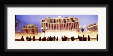 Framed Bellagio Resort And Casino Lit Up At Night, Las Vegas Print