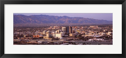 Framed Aerial View of Tucson, Arizona, USA 2010 Print