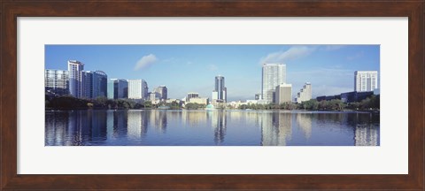 Framed Lake Eola Waterfront, Orlando, Florida Print