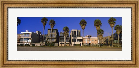 Framed Buildings in a city, Venice Beach, City of Los Angeles, California, USA Print
