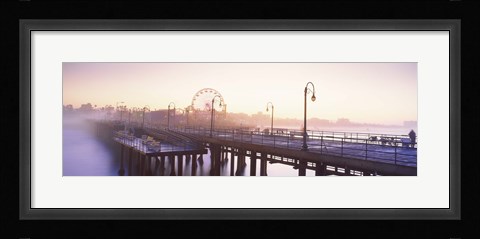 Framed Pier with ferris wheel in the background, Santa Monica Pier, Santa Monica, Los Angeles County, California, USA Print