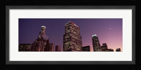 Framed Skyscrapers in a city, City of Los Angeles, California Print