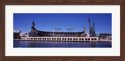 Framed Baseball park at the waterfront, AT&amp;T Park, 24 Willie Mays Plaza, San Francisco, California, USA Print