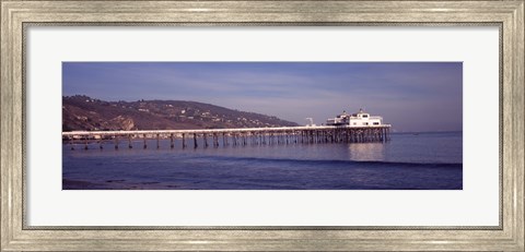 Framed Pier over an ocean, Malibu Pier, Malibu, Los Angeles County, California, USA Print