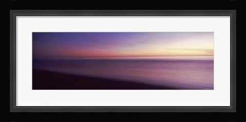 Framed Ocean at sunset, Los Angeles County, California, USA Print