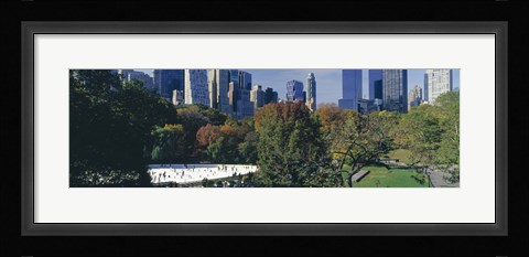 Framed Ice rink in a park, Wollman Rink, Central Park, Manhattan, New York City, New York State, USA 2010 Print