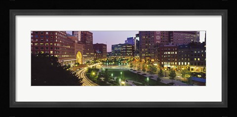 Framed Buildings in a city, Atlantic Avenue, Wharf District, Boston, Suffolk County, Massachusetts, USA 2010 Print