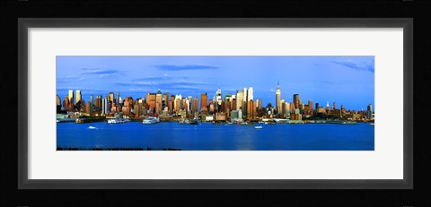 Framed Manhattan skyline, New York City, New York State, USA Print
