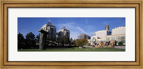 Framed Sculptures in a garden, West Garden, Oakland City Center, Oakland, Alameda County, California, USA Print
