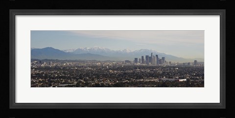 Framed High angle view of a city, Los Angeles, California Print