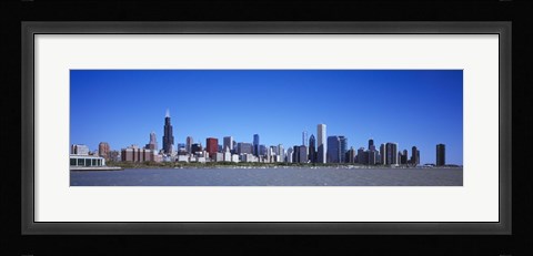 Framed Skyscrapers at the waterfront, Willis Tower, Shedd Aquarium, Chicago, Cook County, Illinois, USA 2011 Print