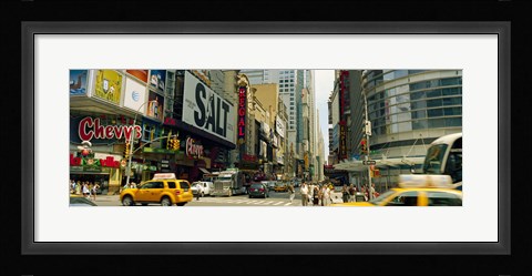 Framed 42nd Street, Eighth Avenue, Times Square, Manhattan, New York Print
