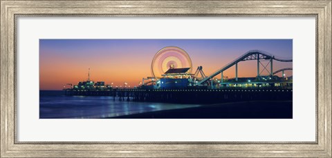 Framed Ferris wheel on the pier, Santa Monica Pier, Santa Monica, Los Angeles County, California, USA Print
