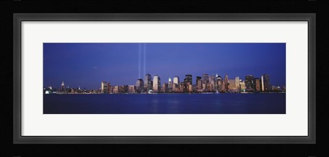 Framed Tribute in Light, World Trade Center, Lower Manhattan, Manhattan, New York City, New York State, USA Print