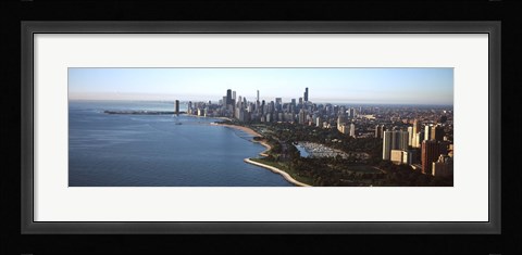Framed Skyscrapers at the waterfront, Grant Park, Lake Michigan, Chicago, Cook County, Illinois, USA 2011 Print