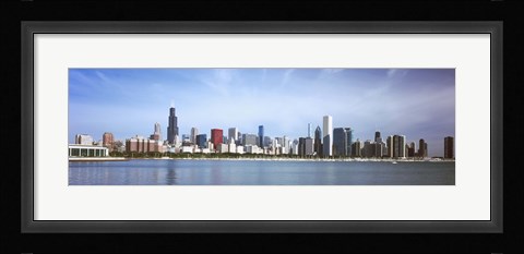 Framed Skyscrapers at the waterfront, Chicago, Cook County, Illinois, USA 2011 Print