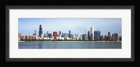 Framed Skyscrapers at the waterfront, Lake Michigan, Chicago, Cook County, Illinois, USA 2011 Print