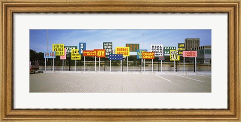 Framed Signs on a street, Maxwell Street, Chicago, Illinois, USA Print