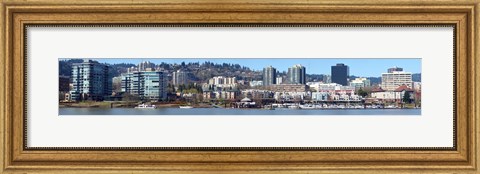 Framed Buildings at the waterfront, Portland, Multnomah County, Oregon, USA 2011 Print