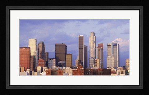 Framed Los Angeles skyline, Los Angeles County, California, USA Print