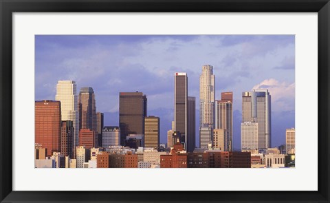Framed Los Angeles skyline, Los Angeles County, California, USA Print