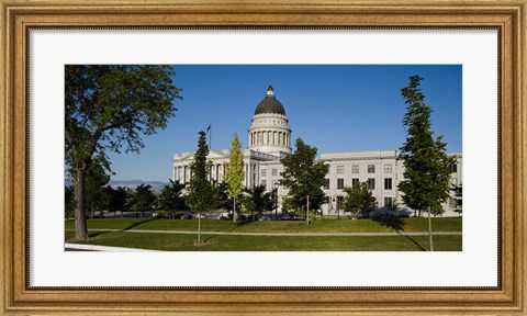 Framed Garden in front of Utah State Capitol Building, Salt Lake City, Utah, USA Print