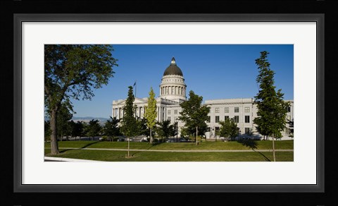 Framed Garden in front of Utah State Capitol Building, Salt Lake City, Utah, USA Print