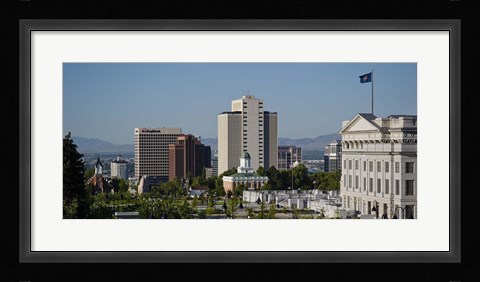 Framed Utah State Capitol Building, Salt Lake City Council Hall, Salt Lake City, Utah, USA Print