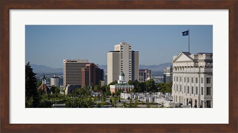 Framed Utah State Capitol Building, Salt Lake City Council Hall, Salt Lake City, Utah, USA Print