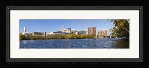 Framed Buildings at the waterfront, Connecticut River, Hartford, Connecticut, USA 2011 Print