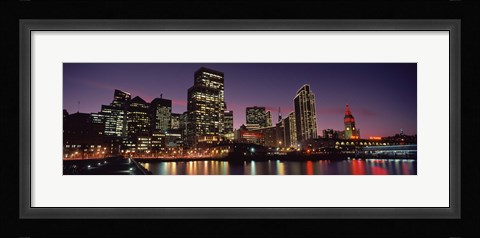 Framed Buildings on the San Francisco at Night, California, USA Print