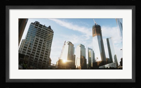 Framed Skyscrapers in a city, New York City, New York State, USA 2012 Print