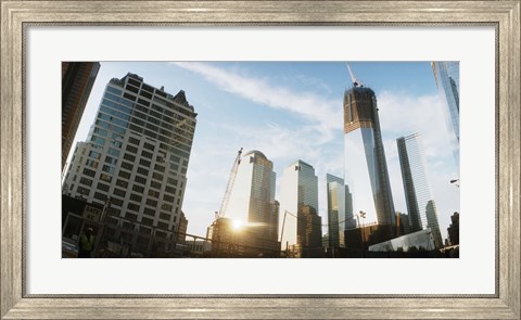 Framed Skyscrapers in a city, New York City, New York State, USA 2012 Print