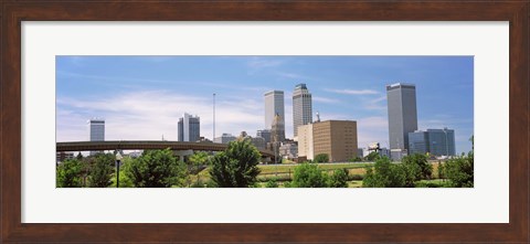 Framed Downtown Tulsa from Centennial Park, Oklahoma Print