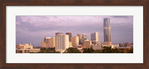 Framed Downtown skyline, Oklahoma City, Oklahoma Print